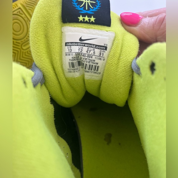 Nike Air Visi Pro 3 Hi top basketball shoes Grey Volt men 13 -525745–004 - Picture 12 of 16